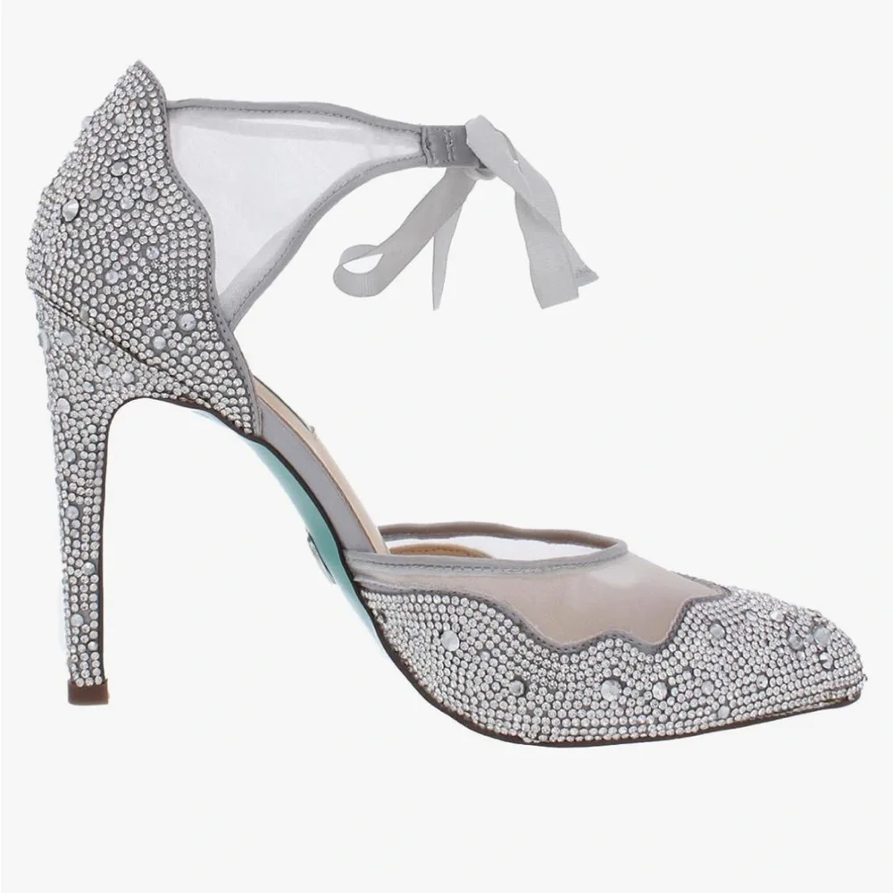 W7.5 Betsey Johnson Rhinestone Stilettos - Picture 12 of 14